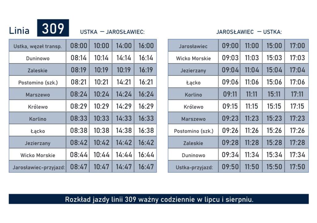 aktualności Nadmorska 27a - nowa linia autobusowa do Ustki